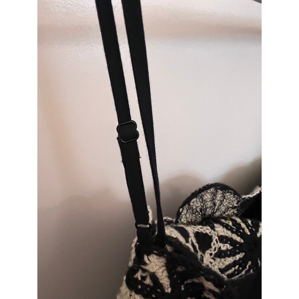 J. Crew Crochet Mixy Dress L Black Whimsigoth Boho Romantic Coquette Resortwear - Picture 5 of 11